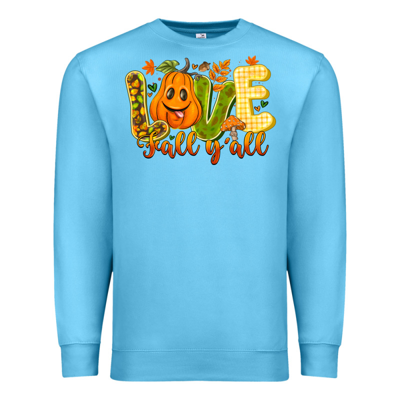 Love Fall Y'all Premium Sweatshirt by CowhideDigitalArt | Teevron