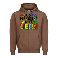 Chestnut just different not less Zipper Hoodie - FaDigitalArtStudio