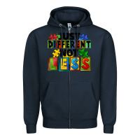 Navy just different not less Zipper Hoodie - FaDigitalArtStudio