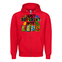Red just different not less Zipper Hoodie - FaDigitalArtStudio