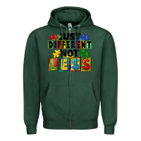 Sports Green just different not less Zipper Hoodie - FaDigitalArtStudio