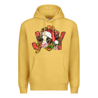 Antique Gold joy christmas with cow bbs Premium Hoodie - BundleAndBundleShop