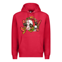 Cardinal joy christmas with cow bbs Premium Hoodie - BundleAndBundleShop