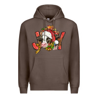 Coffee joy christmas with cow bbs Premium Hoodie - BundleAndBundleShop