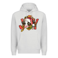 Dove Grey joy christmas with cow bbs Premium Hoodie - BundleAndBundleShop