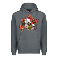 Rock joy christmas with cow bbs Premium Hoodie - BundleAndBundleShop
