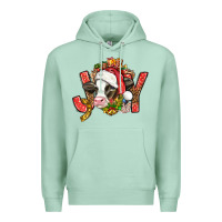 Seafoam joy christmas with cow bbs Premium Hoodie - BundleAndBundleShop