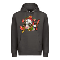Smoke joy christmas with cow bbs Premium Hoodie - BundleAndBundleShop