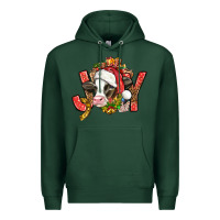 Sports Green joy christmas with cow bbs Premium Hoodie - BundleAndBundleShop