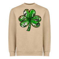 Mushroom Shamrock with leopard and cowhide St. Patricks day Heavyweight Sweatshirt - HowdyJamesFarm