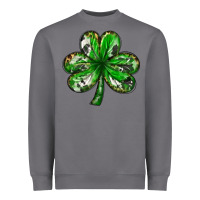 Storm Shamrock with leopard and cowhide St. Patricks day Heavyweight Sweatshirt - HowdyJamesFarm