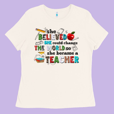She Believed She Could Change The World So She Bec Ladies Tee Designed By Nancycooperartshop