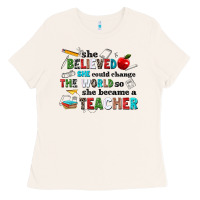 Bone she believed she could change the world so she bec Ladies Tee - NancyCooperArtShop