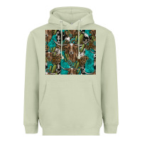 Matcha Longhorn Pattern Heavyweight Hoodie - CowhideDigitalArt