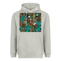 Moon Dust Longhorn Pattern Heavyweight Hoodie - CowhideDigitalArt