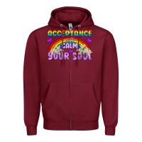 Burgundy Lgbtq Acceptance Will Calm Your Soul Zipper Hoodie - BundleAndBundleShop