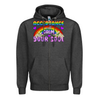 Charcoal Heather Lgbtq Acceptance Will Calm Your Soul Zipper Hoodie - BundleAndBundleShop