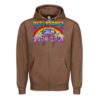 Chestnut Lgbtq Acceptance Will Calm Your Soul Zipper Hoodie - BundleAndBundleShop