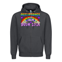 Smoke Lgbtq Acceptance Will Calm Your Soul Zipper Hoodie - BundleAndBundleShop