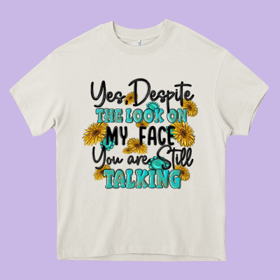 You Despite The Lok On My Face You Are Still Talki Heavy Core Tee Designed By Maliassmallbusiness