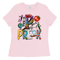 Bubblegum Pink pre k Ladies Tee - NancyCooperArtShop