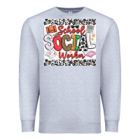 Heather Grey School Social Worker Premium Sweatshirt - CowhideDigitalArt