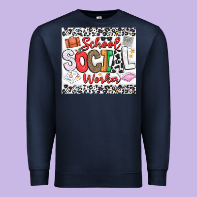 School Social Worker Premium Sweatshirt Designed By Cowhidedigitalart