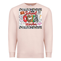 Pale Pink School Social Worker Premium Sweatshirt - CowhideDigitalArt