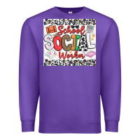Purple School Social Worker Premium Sweatshirt - CowhideDigitalArt