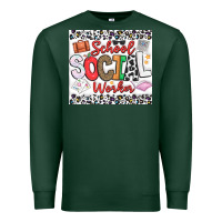 Sports Green School Social Worker Premium Sweatshirt - CowhideDigitalArt