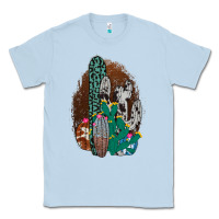 Dusty Blue Western Cowhide Cactus Classic Tee - Bettercallsaul