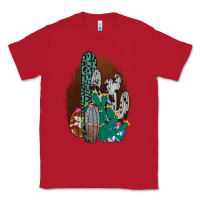 Red Western Cowhide Cactus Classic Tee - Bettercallsaul