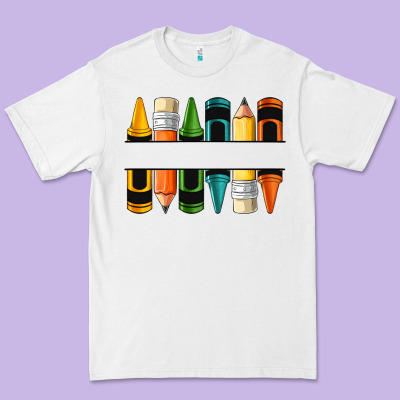 Custom Crayons With Pencil Premium Tee Designed By Nancycooperartshop