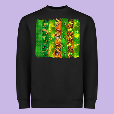 St. Patrick's Day Brushstrokes Heavyweight Sweatshirt Designed By Howdyjamesfarm