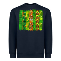 Navy St. Patrick's Day brushstrokes Heavyweight Sweatshirt - HowdyJamesFarm