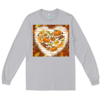 Moon Dust fall heart with leopard Long Sleeve Tee - TumblerDesignByShophia
