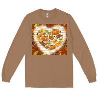 Toasted Coconut fall heart with leopard Long Sleeve Tee - TumblerDesignByShophia