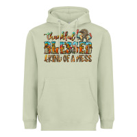 Matcha Thankful Blessed And Kind Of A Mess Heavyweight Hoodie - CowhideDigitalArt