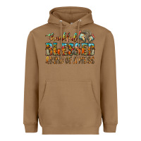 Toasted Coconut Thankful Blessed And Kind Of A Mess Heavyweight Hoodie - CowhideDigitalArt