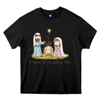 Black o come let us adore him Heavy Core Tee - MaliasSmallBusiness
