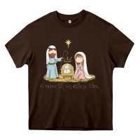 O Come Let Us Adore Him Heavy Core Tee | Teevron