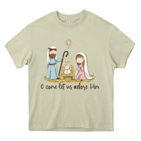 Mossy o come let us adore him Heavy Core Tee - MaliasSmallBusiness