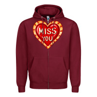 Burgundy valentine's day hearts 6 Zipper Hoodie - FaDigitalArtStudio