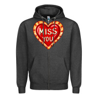 Charcoal Heather valentine's day hearts 6 Zipper Hoodie - FaDigitalArtStudio