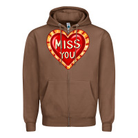 Chestnut valentine's day hearts 6 Zipper Hoodie - FaDigitalArtStudio
