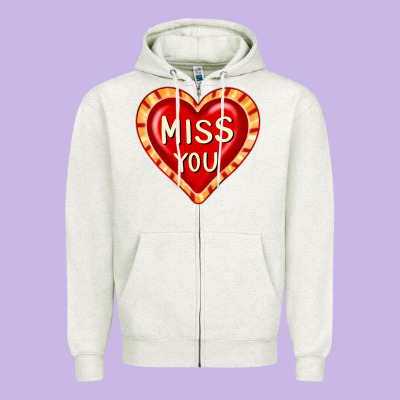 Valentine's Day Hearts 6 Zipper Hoodie Designed By Fadigitalartstudio