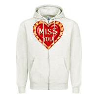 Oatmeal Heather valentine's day hearts 6 Zipper Hoodie - FaDigitalArtStudio