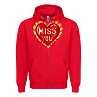 Red valentine's day hearts 6 Zipper Hoodie - FaDigitalArtStudio