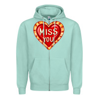 Seafoam valentine's day hearts 6 Zipper Hoodie - FaDigitalArtStudio