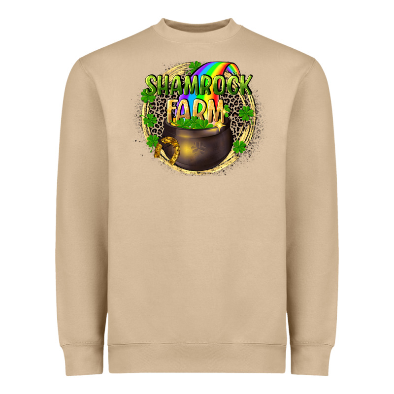 St. Patrick's Shamrock Farm Heavyweight Sweatshirt by CowGirlArtShop | Teevron